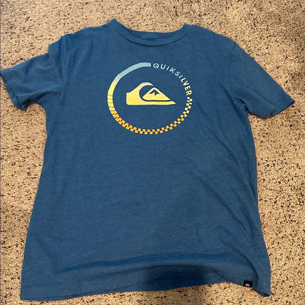 Quiksilver Ocean Blue Tee with Yellow Logo